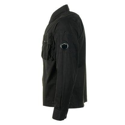 Gabardine Long Sleeve Hidden Zip Black