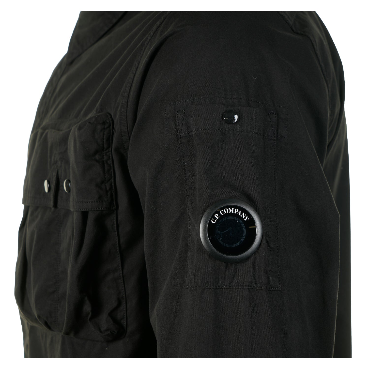 Gabardine Long Sleeve Hidden Zip Black