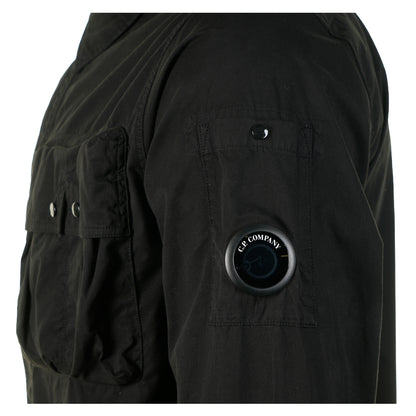 Gabardine Long Sleeve Hidden Zip Black