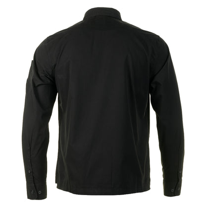 Gabardine Long Sleeve Hidden Zip Black