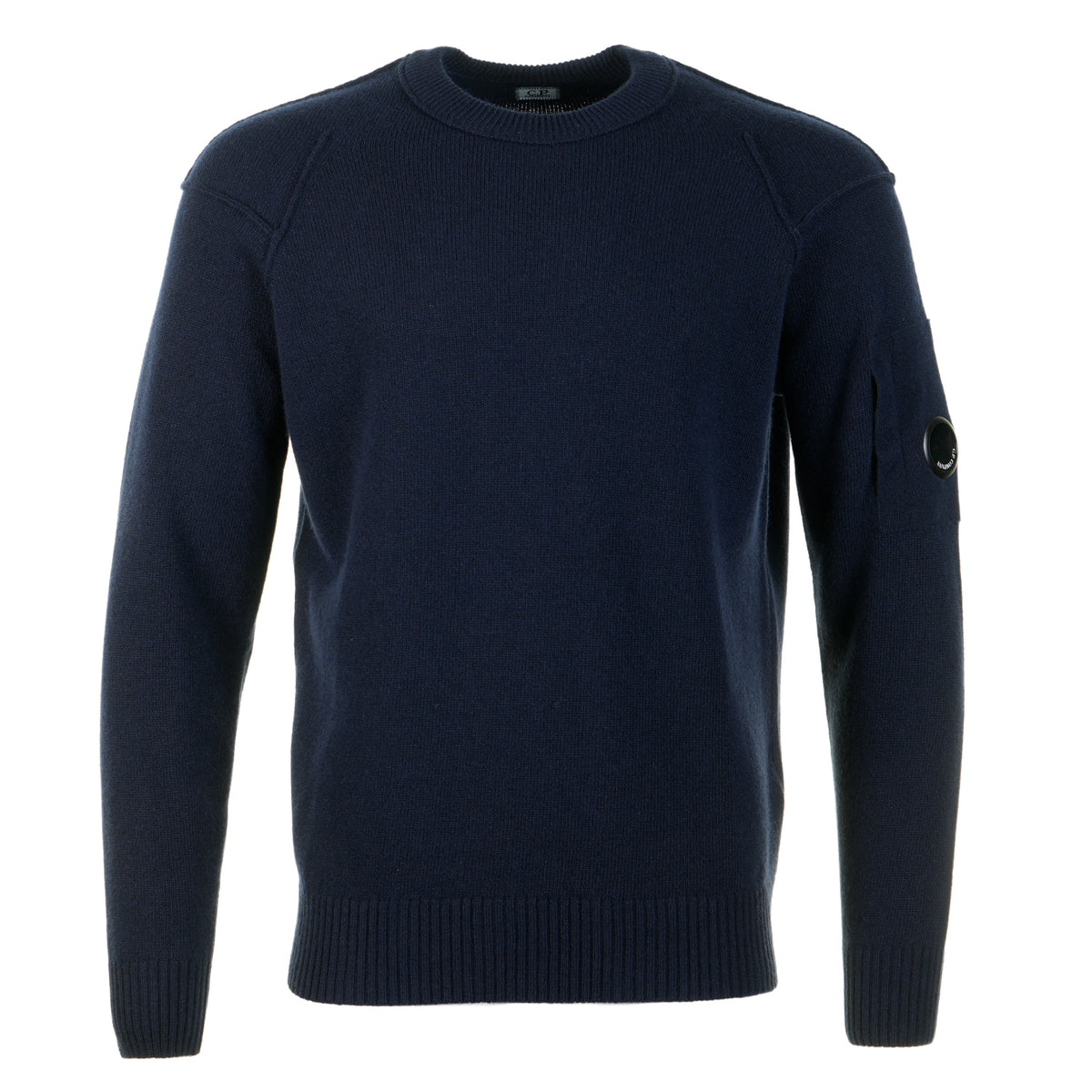 Lambswool Crew Neck Lens Jumper Total Eclipse