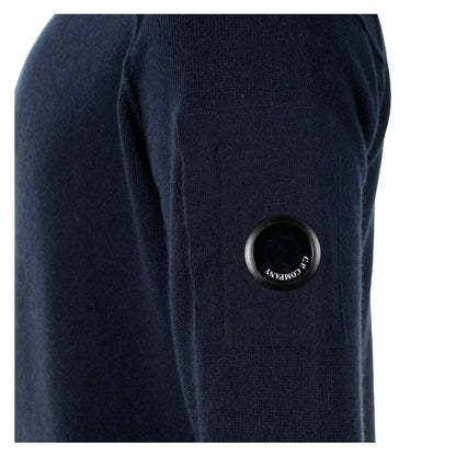 Lambswool Crew Neck Lens Jumper Total Eclipse