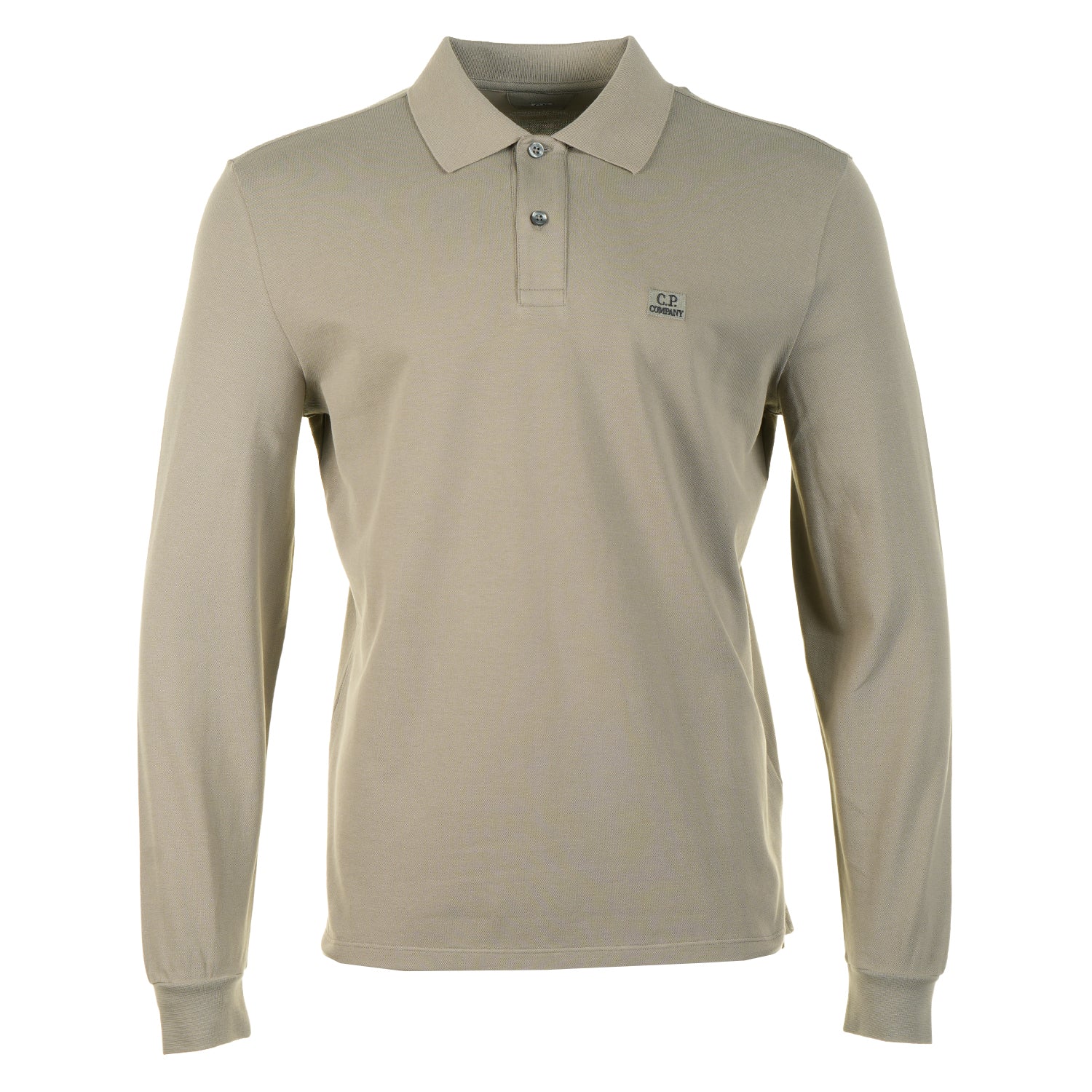 Stretch Piquet Badge Logo Long Sleeve Polo Fallen Rock