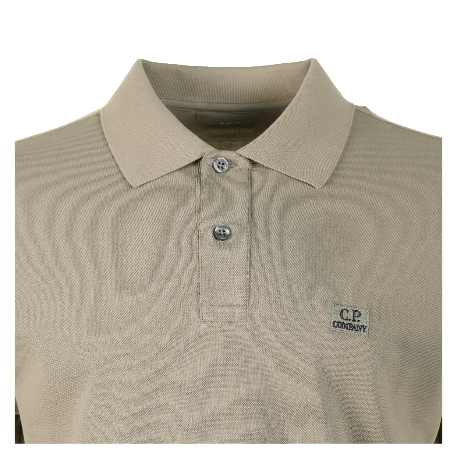 Stretch Piquet Badge Logo Long Sleeve Polo Fallen Rock