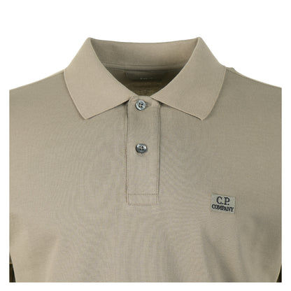 Stretch Piquet Badge Logo Long Sleeve Polo Fallen Rock