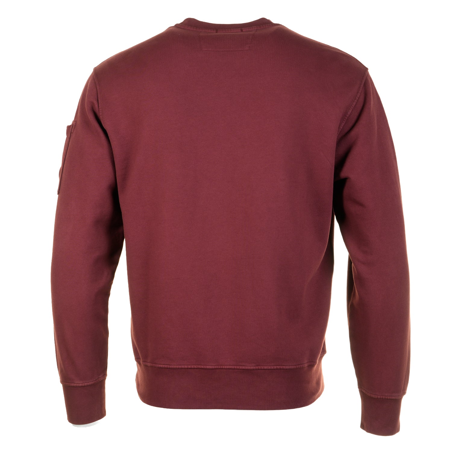 Brushed and Emerized Diagonal Fleece Lens Crewneck Sweatshirt Andorra Red