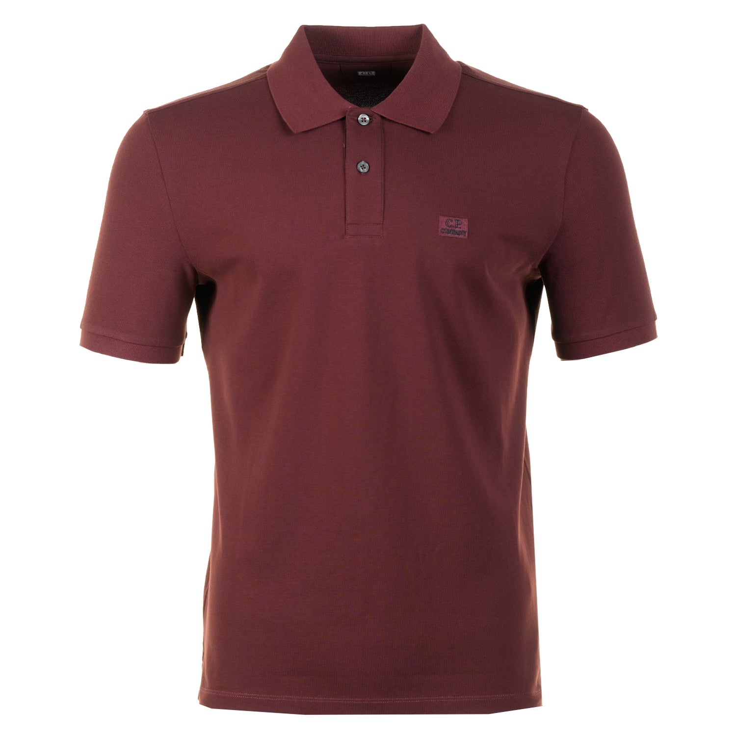 Stretch Piquet Badge Logo Short Sleeve Polo Andorra Red