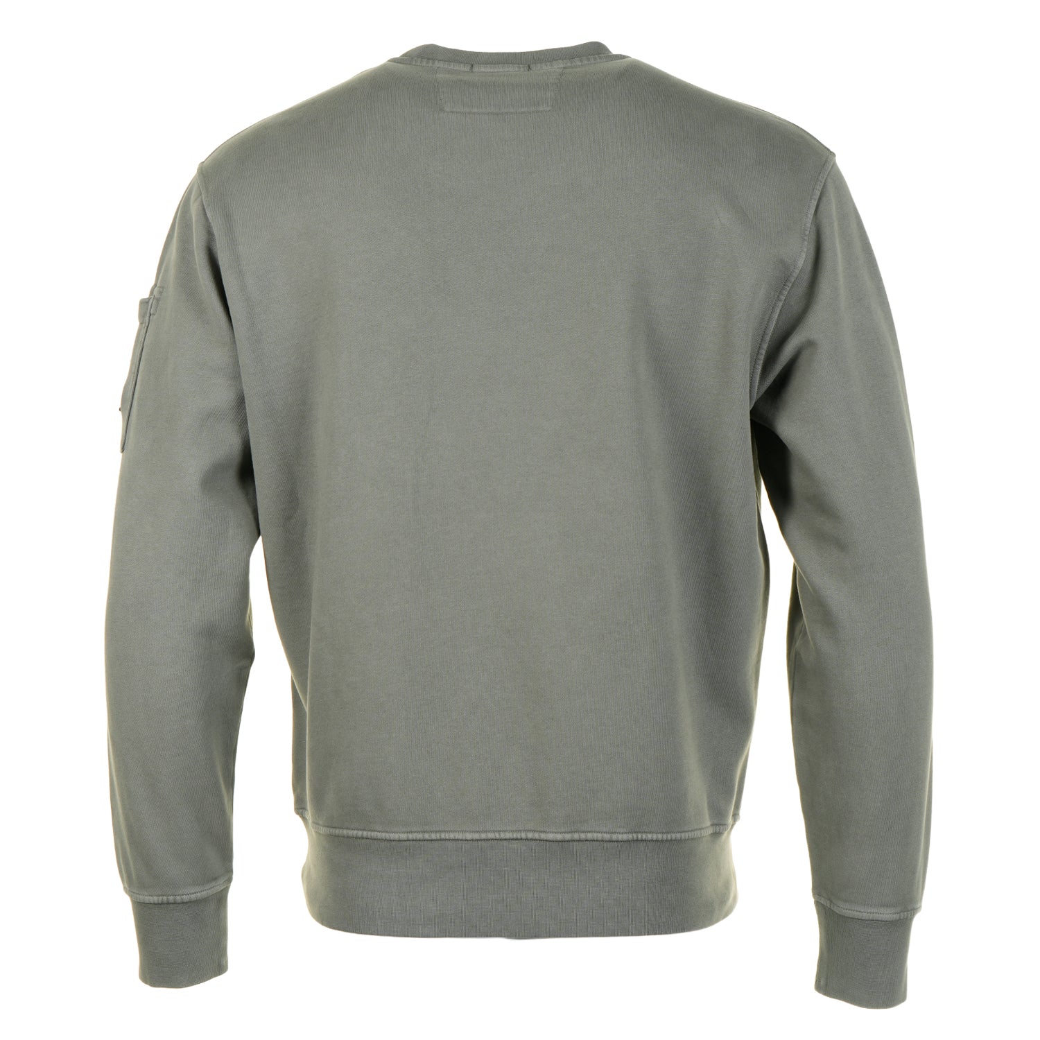 Brushed and Emerized Diagonal Fleece Lens Crewneck Sweatshirt Castor Grey