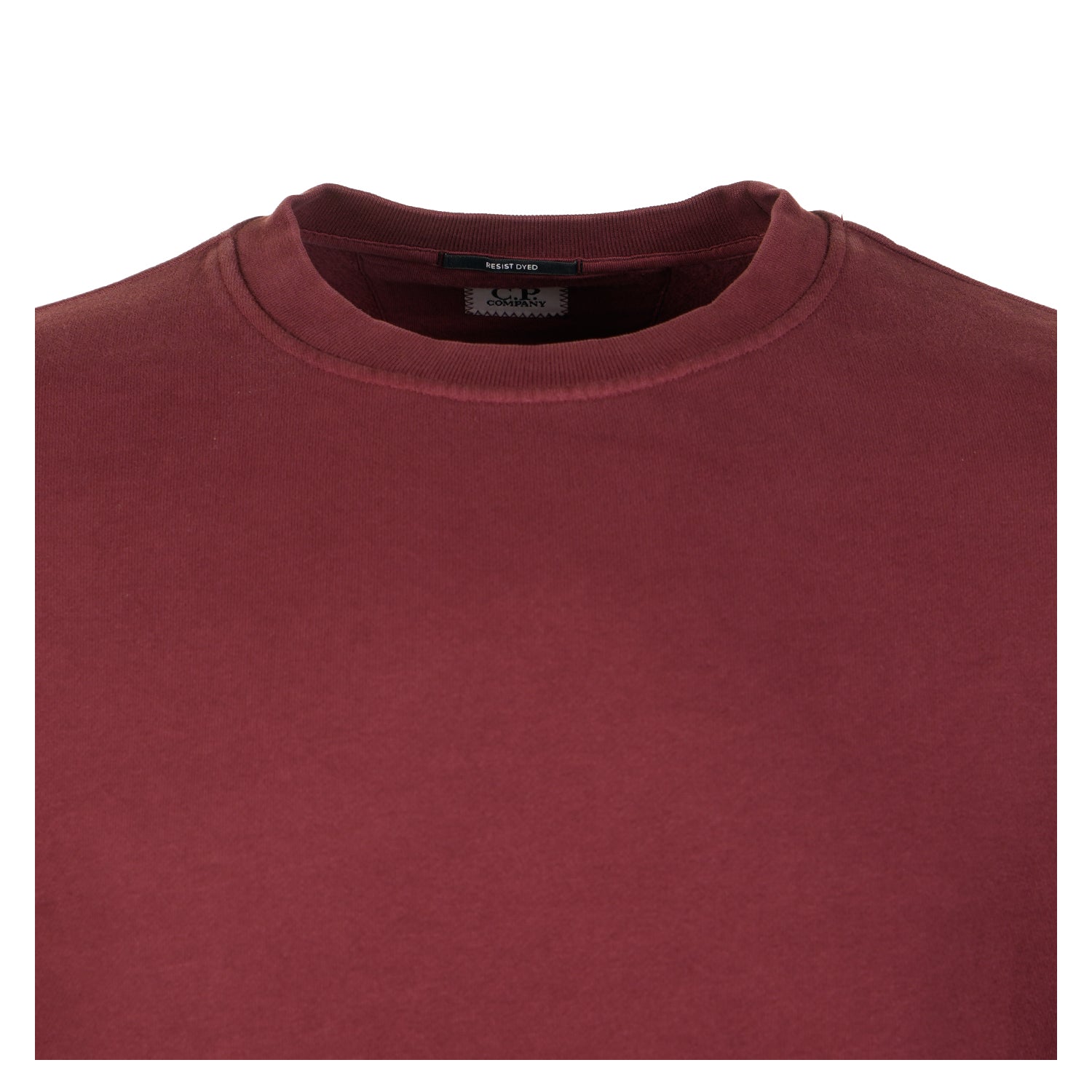 Brushed and Emerized Diagonal Fleece Lens Crewneck Sweatshirt Andorra Red
