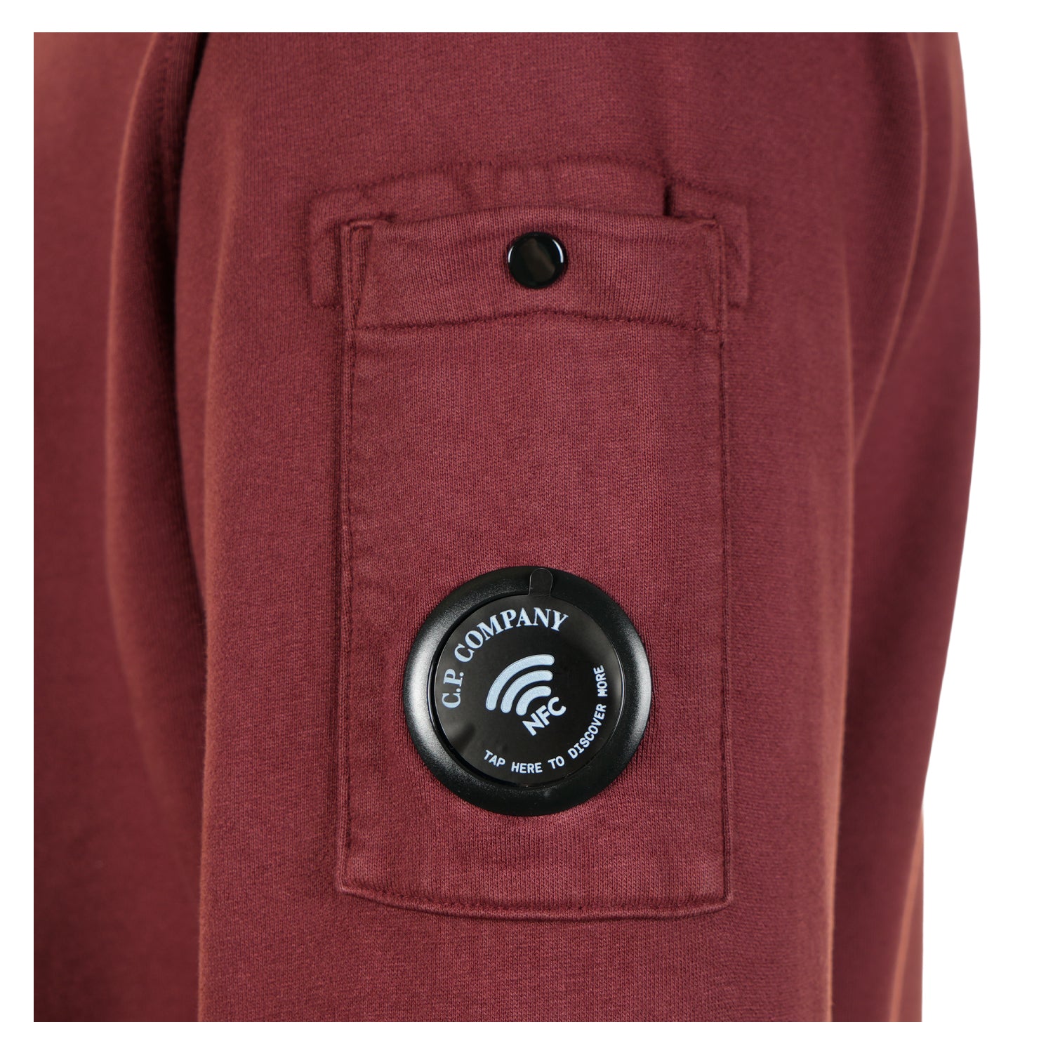 Brushed and Emerized Diagonal Fleece Lens Crewneck Sweatshirt Andorra Red