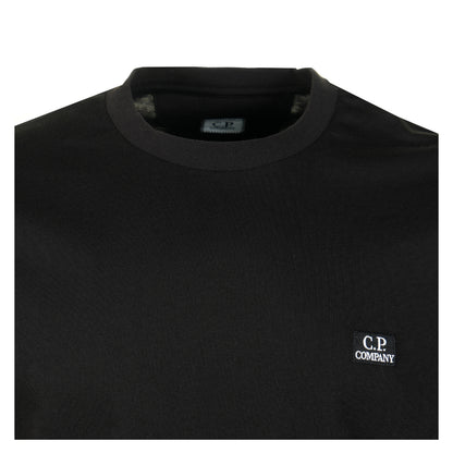 Short Sleeve 30/1 Jersey Logo Patch T-Shirt Black