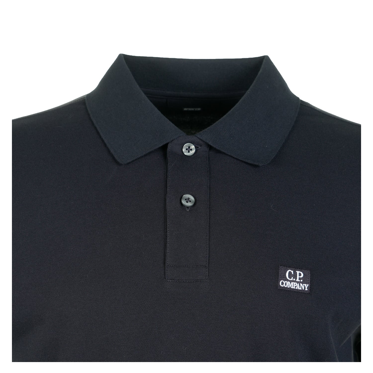 Stretch Piquet  Badge Logo Short Sleeve Polo Total Eclipse