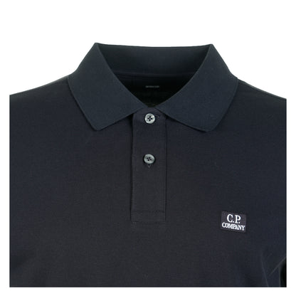Stretch Piquet  Badge Logo Short Sleeve Polo Total Eclipse