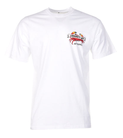 Short Sleeve Crab Paint T Shirt White
