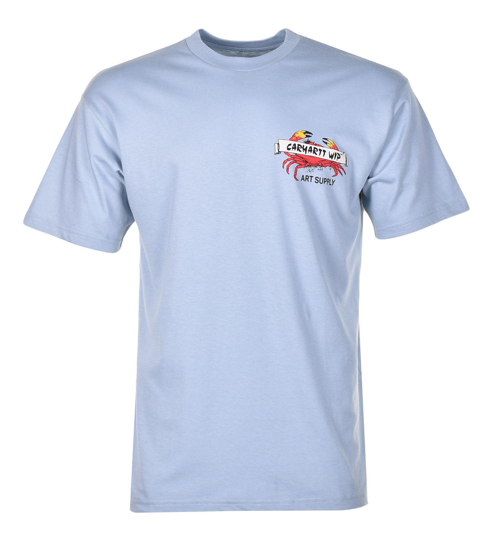 Short Sleeve Crab Paint T Shirt Frosted Blue