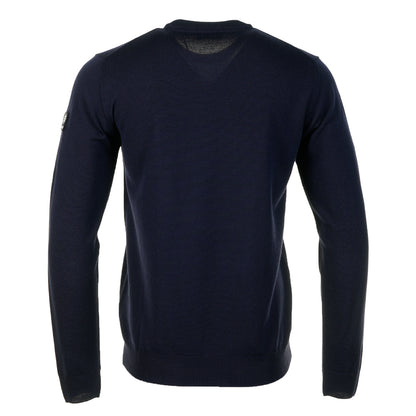 Merino Wool Crew Neck Jumper Navy