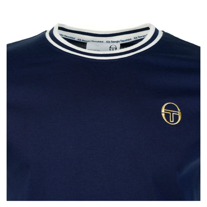 Short Sleeve Rainer Tee Maritime Blue Gardenia