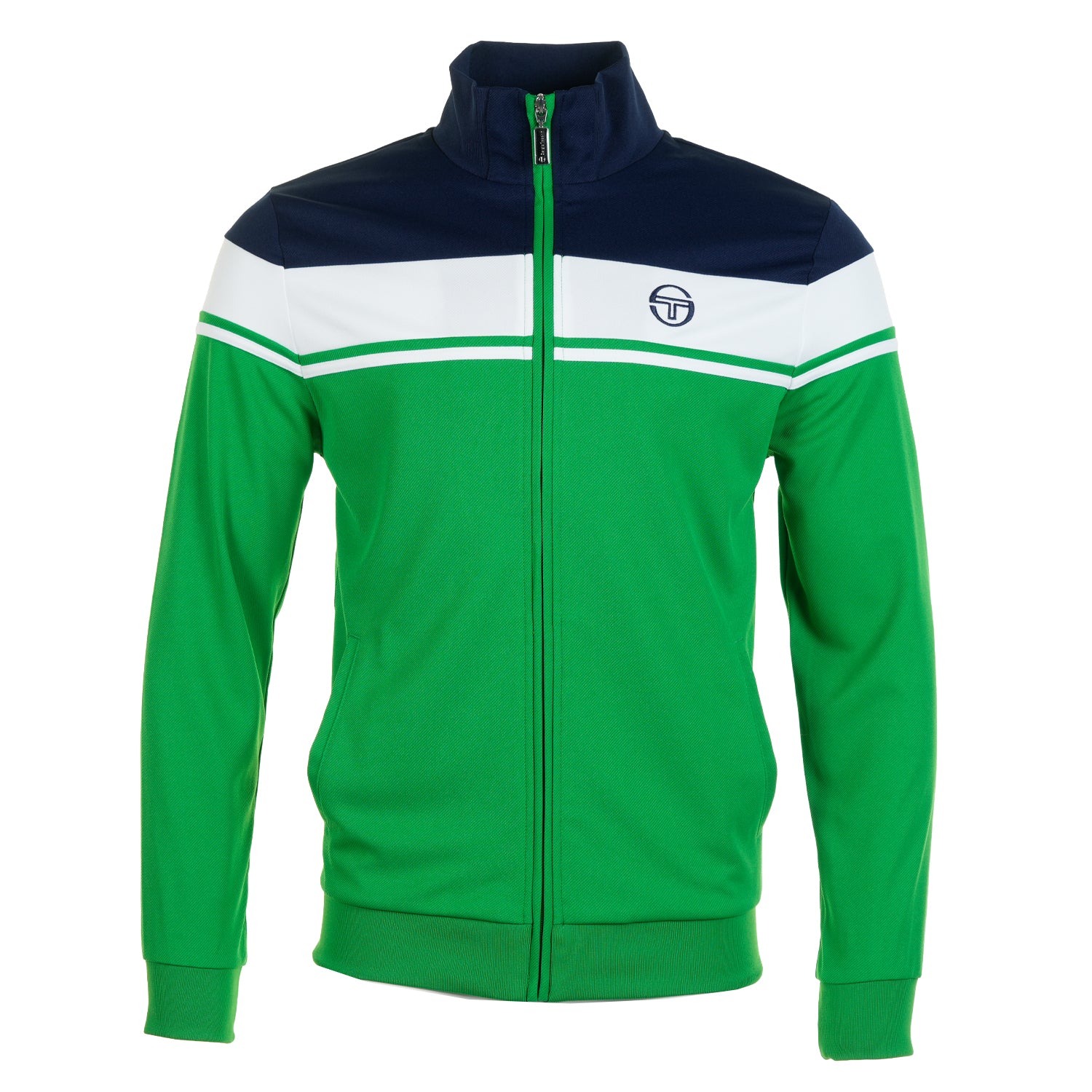 Sergio Tacchini Damarindo TT Track Top Maritime Blue / White / Fern Green
