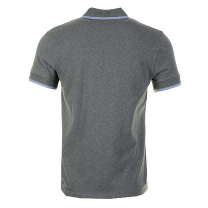 Davide Zip Polo Shirt Charcoal Marl