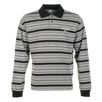 LS Devitt Rugby Shirt Striped Shady Grey