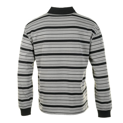 LS Devitt Rugby Shirt Striped Shady Grey