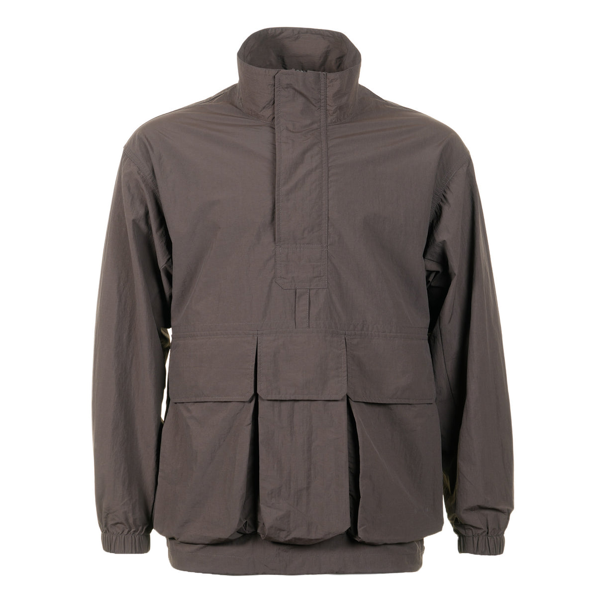 Nylon Double Rip Anorak Dark Brown