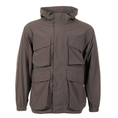 Nylon Double Rip Jacket Dark Brown