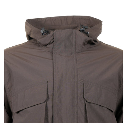 Nylon Double Rip Jacket Dark Brown