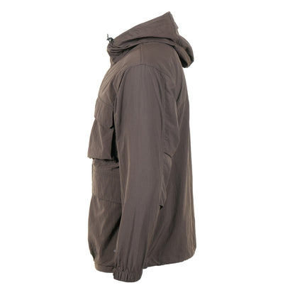 Nylon Double Rip Jacket Dark Brown