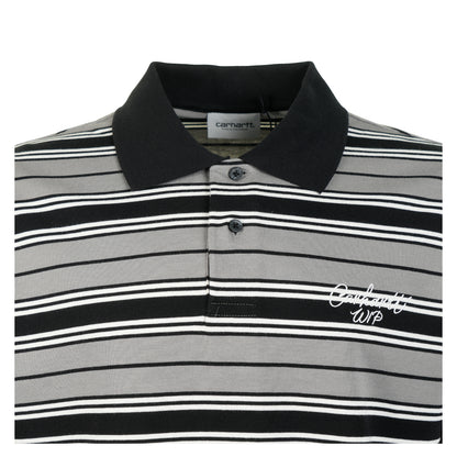 LS Devitt Rugby Shirt Striped Shady Grey