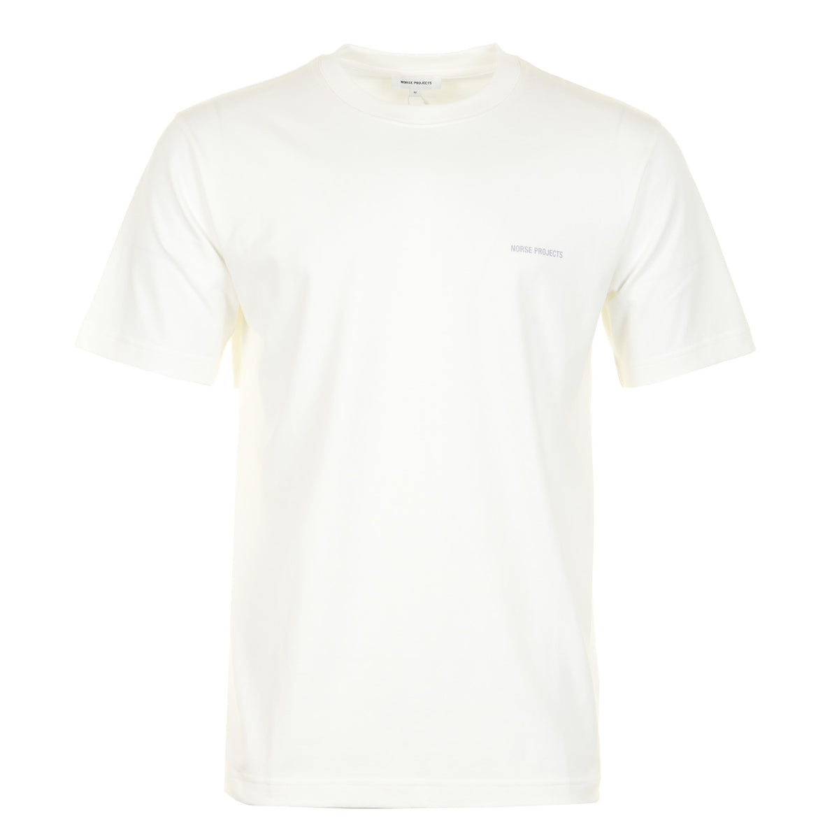 Dyrehaven Organic Logo Print T Shirt White Aleutian Blue