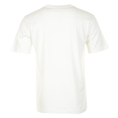 Dyrehaven Organic Logo Print T Shirt White Aleutian Blue