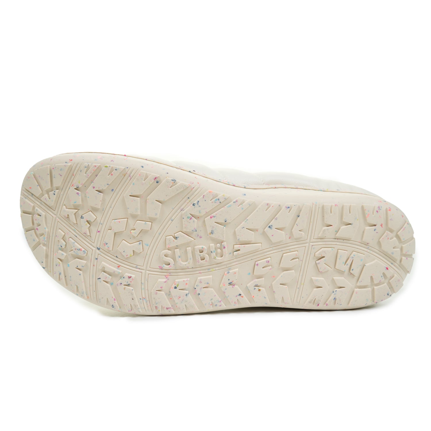 Subu Eco Leather Slippers White