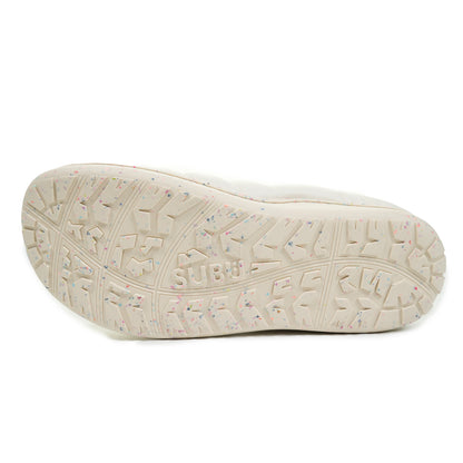 Subu Eco Leather Slippers White