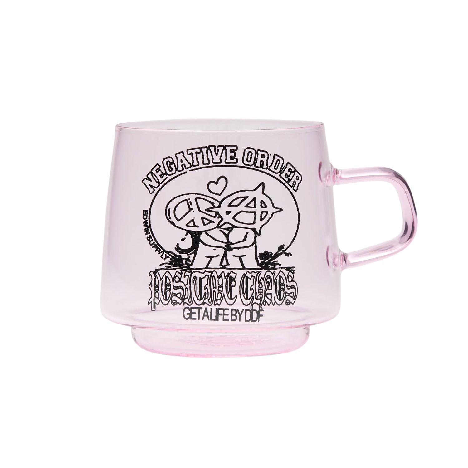 Edwin Glass Coffee Cup Pink
