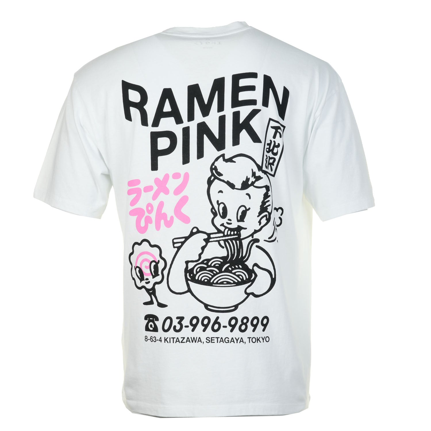 Ramen Pink T Shirt White