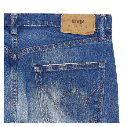 Regular Tapered Jeans Kaihara Stretch 017J Blue Mid Dark Used
