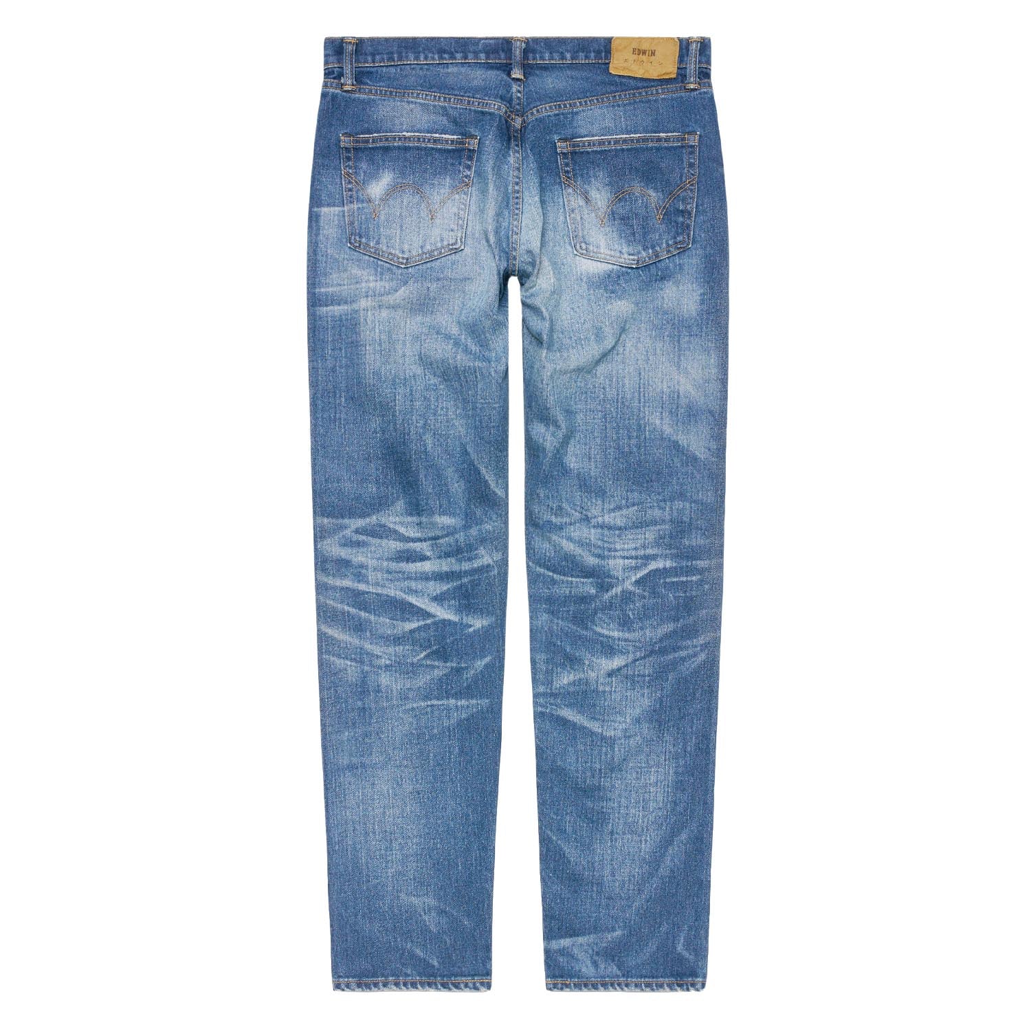 Regular Tapered Jeans Kaihara Stretch 017J Blue Mid Dark Used