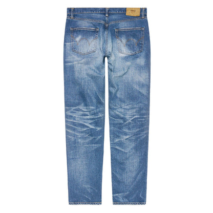 Regular Tapered Jeans Kaihara Stretch 017J Blue Mid Dark Used