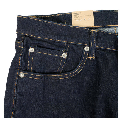 Regular Tapered Jeans Kaihara Pure Indigo Stretch Denim Blue Rinsed