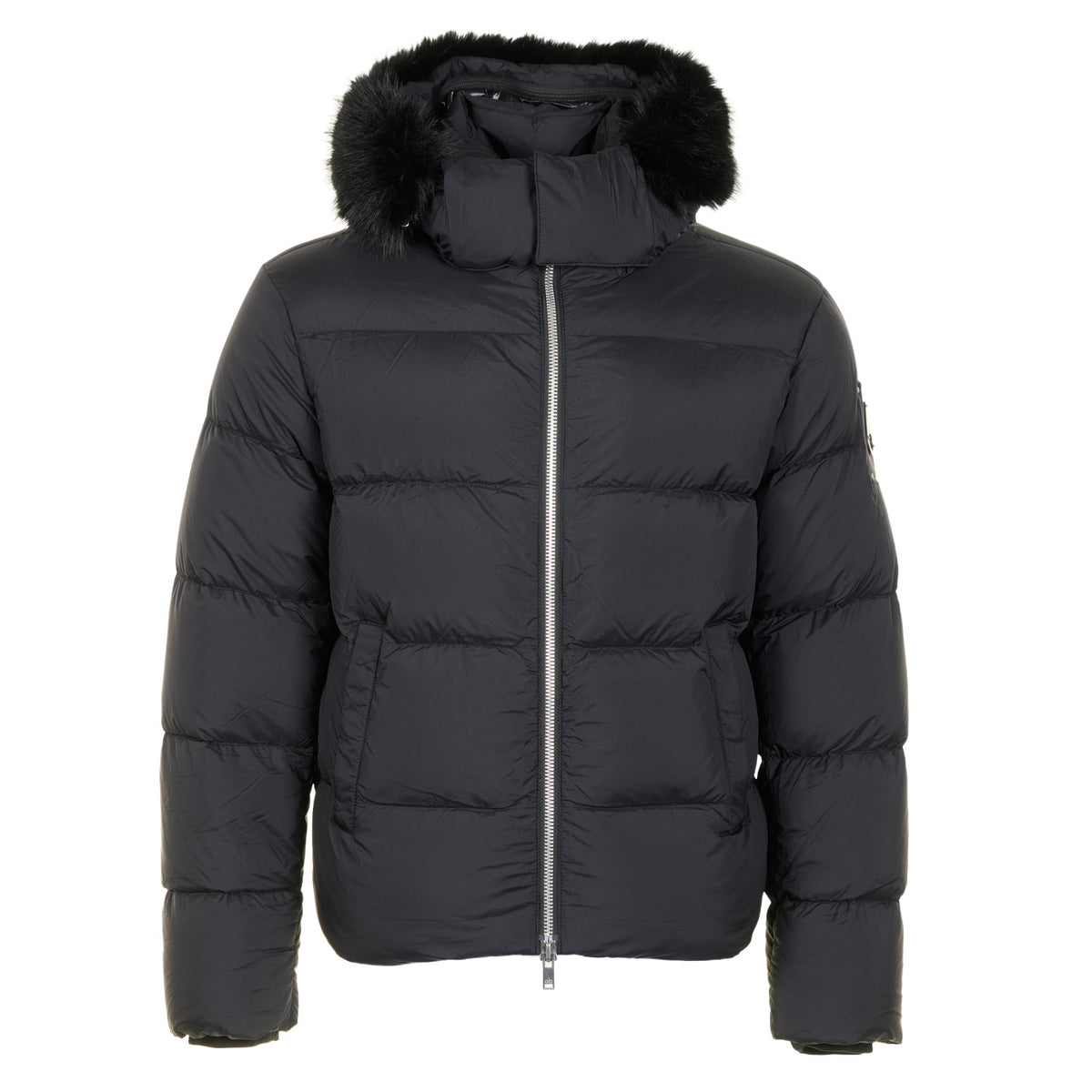 Everest 3Q Puffer Jacket Fur Hood Black
