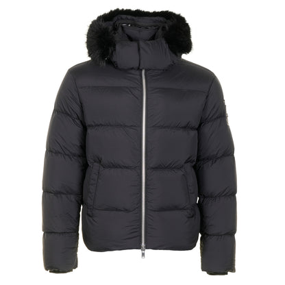 Everest 3Q Puffer Jacket Fur Hood Black