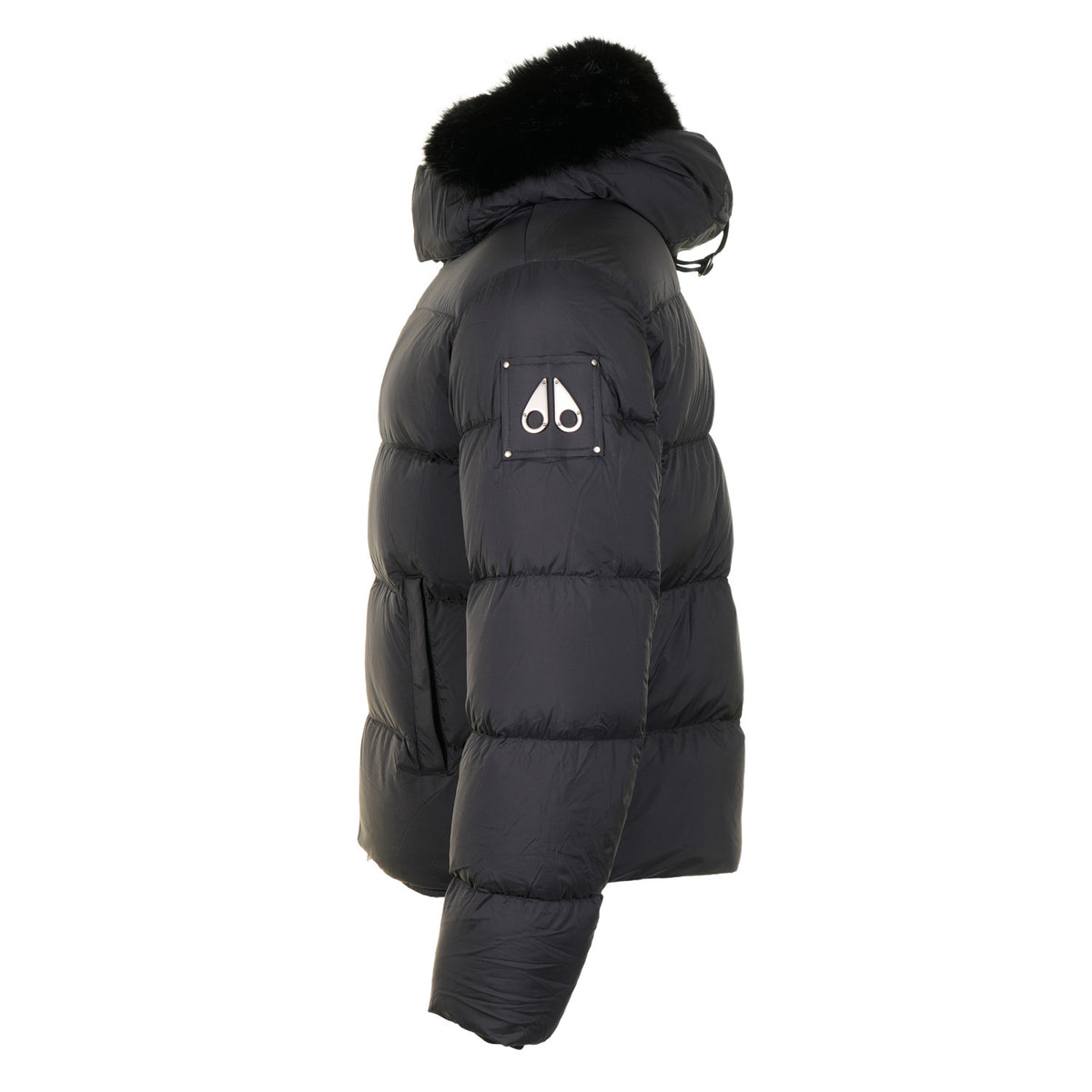Everest 3Q Puffer Jacket Fur Hood Black
