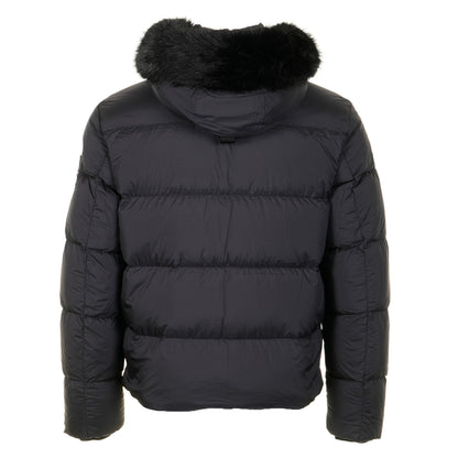 Everest 3Q Puffer Jacket Fur Hood Black