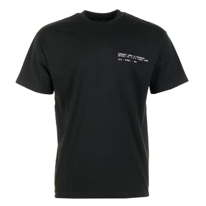 Short Sleeve Feather Progress T Shirt Black
