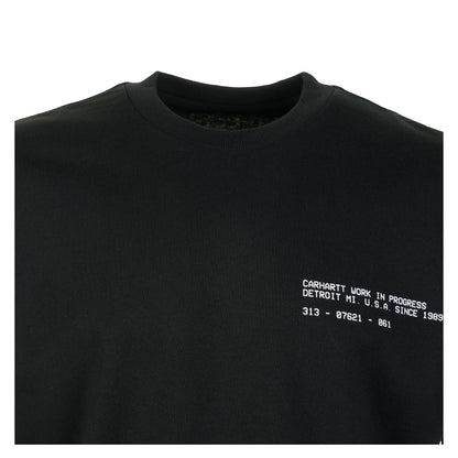 Short Sleeve Feather Progress T Shirt Black