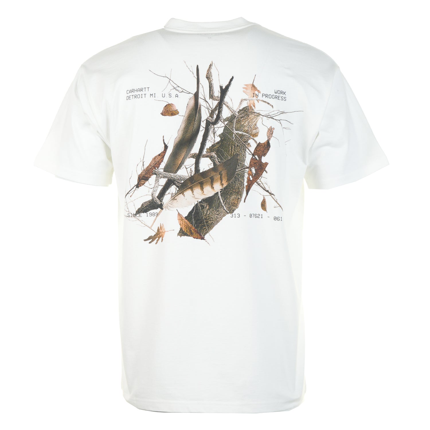 Short Sleeve Feather Progress T Shirt White
