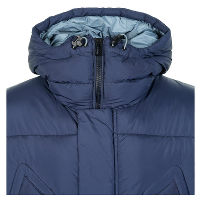 Fibre Down Long Hooded Parka Navy