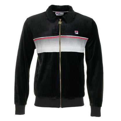 Fila Malaki Track Top Black Gardenia Fila Red
