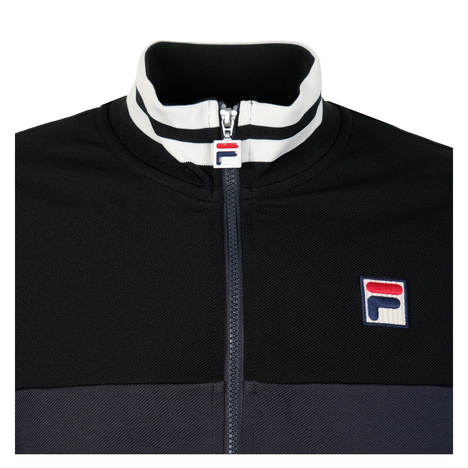 Tiebreaker Track Top Black Charcoal Gardenia